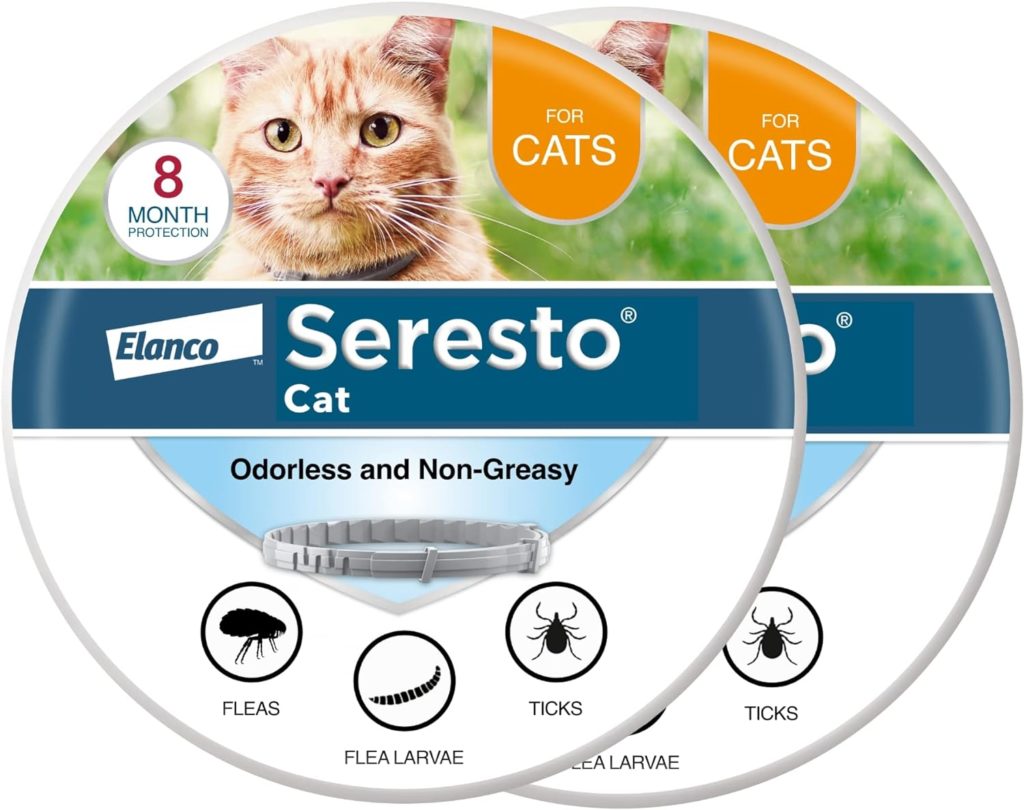 The Seresto Flea and Tick Collar for cat